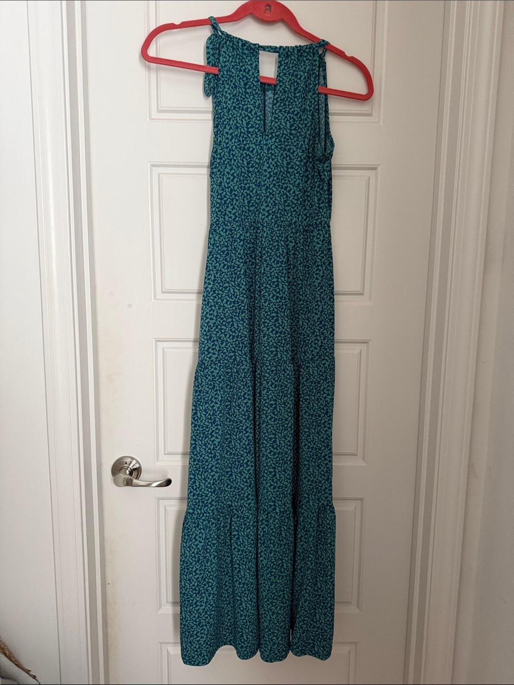 Gilli Teal Floral Maxi Jumpsuit